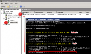 ipconfig showing blank default gateway for second adapter