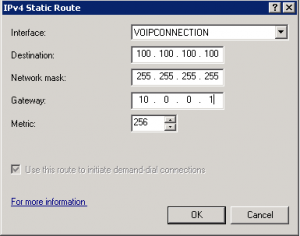 Static Route Configuration